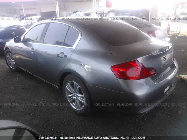 JN1CV6AP7BM501592 - 2011 INFINITI G37 SPORT GRAY photo 3