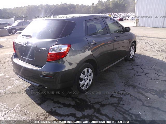 2T1KV40E79C073790 - 2009 TOYOTA COROLLA MATRIX  GRAY photo 4