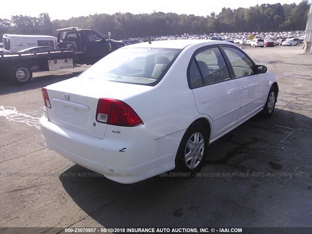 1HGEN26504L000544 - 2004 HONDA CIVIC GX WHITE photo 4