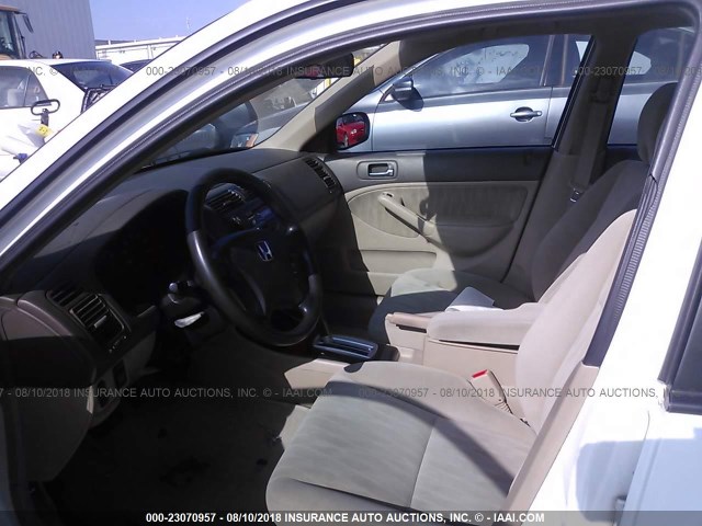 1HGEN26504L000544 - 2004 HONDA CIVIC GX WHITE photo 5