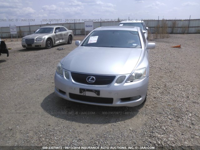 JTHBN96S765002121 - 2006 LEXUS GS GENERATION 200 430 SILVER photo 6