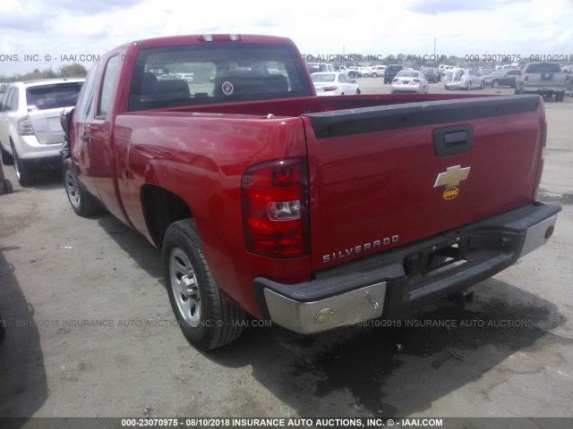 1GCRCPEX1BZ436058 - 2011 CHEVROLET SILVERADO C1500 RED photo 3