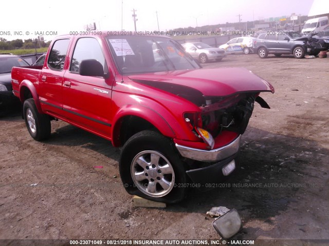 5TEGN92NX2Z000989 - 2002 TOYOTA TACOMA DOUBLE CAB PRERUNNER RED photo 1