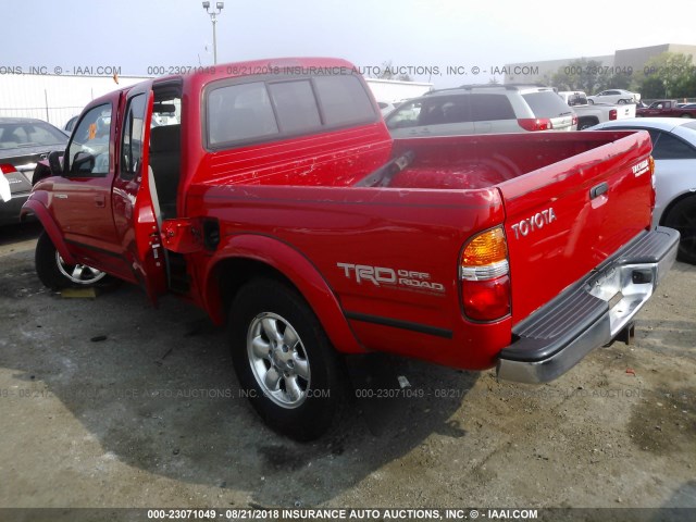 5TEGN92NX2Z000989 - 2002 TOYOTA TACOMA DOUBLE CAB PRERUNNER RED photo 3