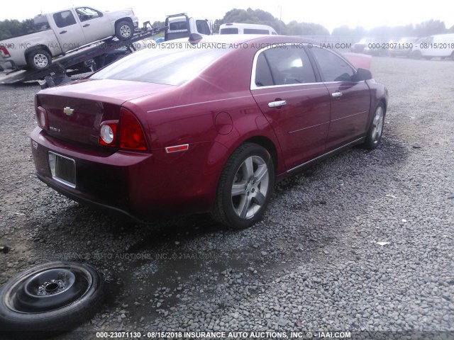 1G1ZC5E08CF303011 - 2012 CHEVROLET MALIBU 1LT მუქწითელი ფოტო 4