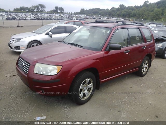 JF1SG63656H736889 - 2006 SUBARU FORESTER 2.5X RED photo 2