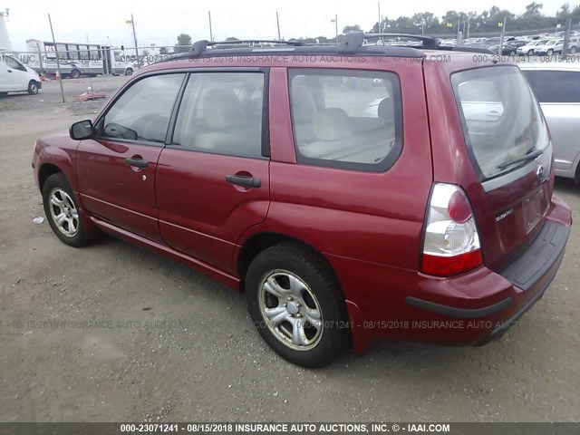 JF1SG63656H736889 - 2006 SUBARU FORESTER 2.5X RED photo 3