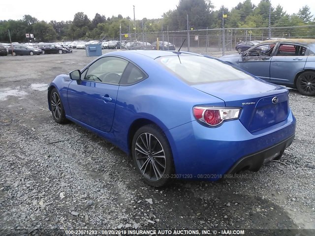 JF1ZCAB19D2600560 - 2013 SUBARU BRZ 2.0 PREMIUM BLUE photo 3