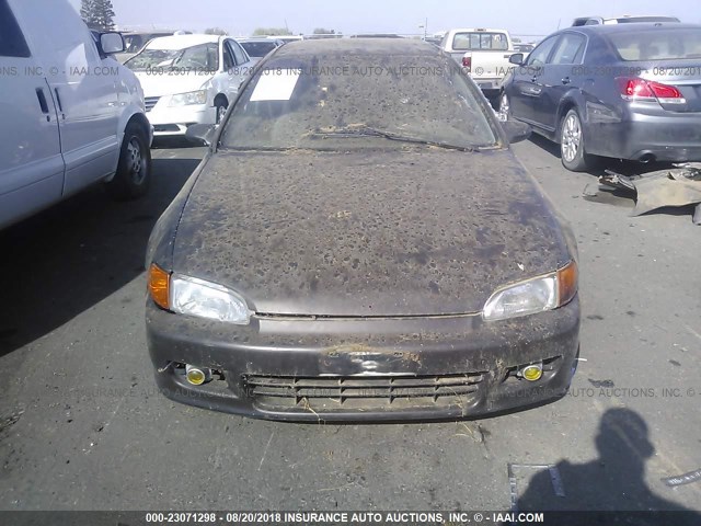 2HGEH2346NH514397 - 1992 HONDA CIVIC CX BLACK photo 6