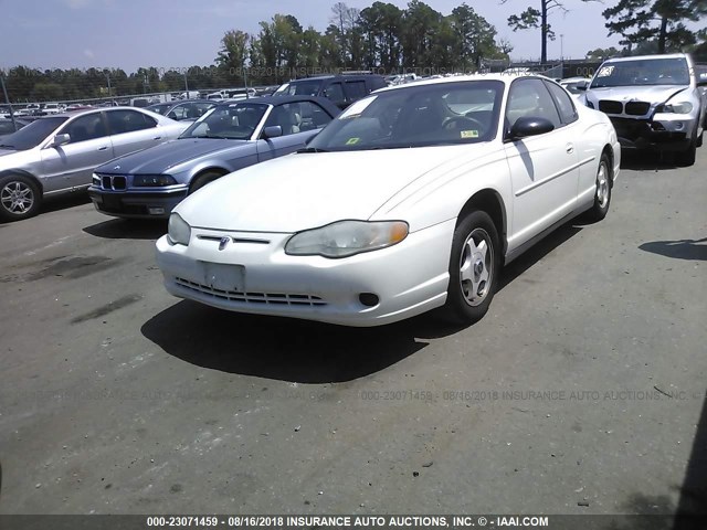 2G1WW12E049301556 - 2004 CHEVROLET MONTE CARLO LS WHITE photo 2