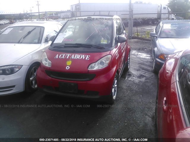WMEEK31X39K236190 - 2009 SMART FORTWO PASSION RED photo 2