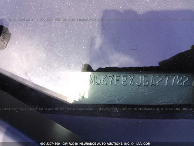 1FM5K7F8XJGA27782 - 2018 FORD EXPLORER LIMITED SILVER photo 9