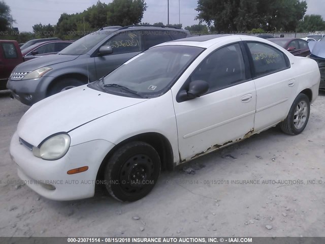 1B3ES46C91D234545 - 2001 DODGE NEON SE/ES WHITE photo 2