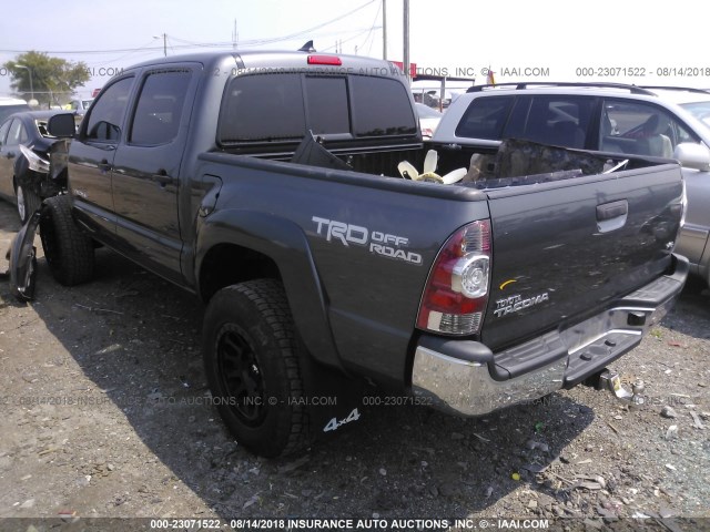 3TMLU4EN4EM155118 - 2014 TOYOTA TACOMA DOUBLE CAB 灰色 照片 3