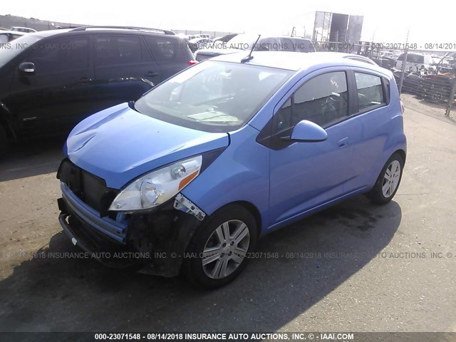 KL8CA6S95EC401664 - 2014 CHEVROLET SPARK LS BLUE photo 2