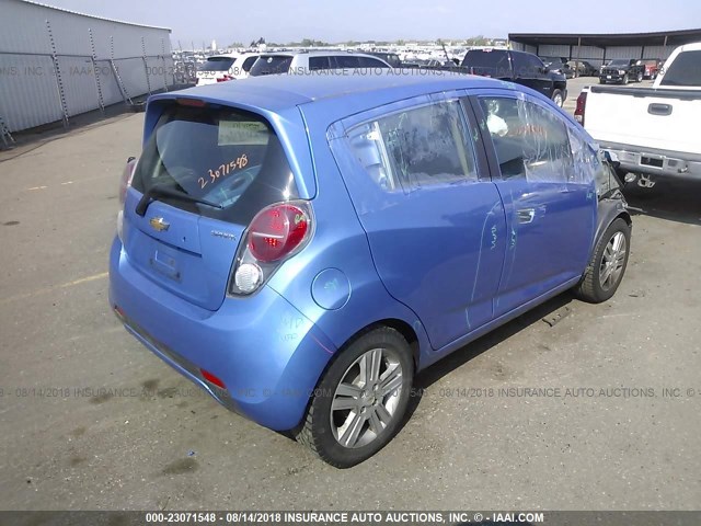 KL8CA6S95EC401664 - 2014 CHEVROLET SPARK LS BLUE photo 4