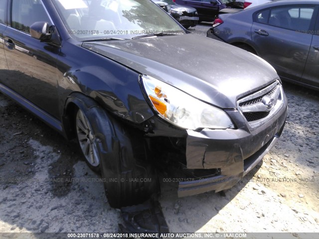 4S3BMBK62B3229582 - 2011 SUBARU LEGACY 2.5I LIMITED GRAY photo 6