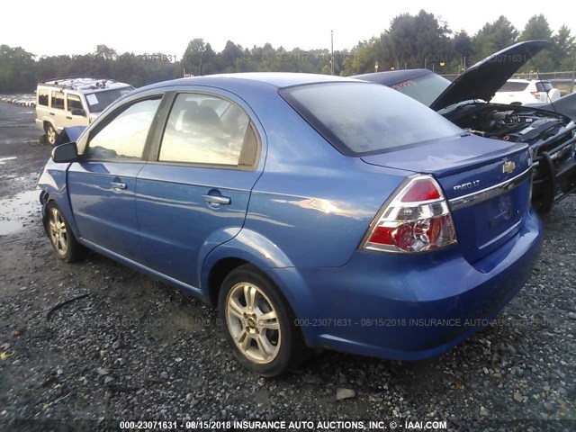 KL1TD5DE5AB047882 - 2010 CHEVROLET AVEO LS/LT BLUE photo 3