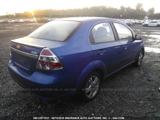 KL1TD5DE5AB047882 - 2010 CHEVROLET AVEO LS/LT BLUE photo 4