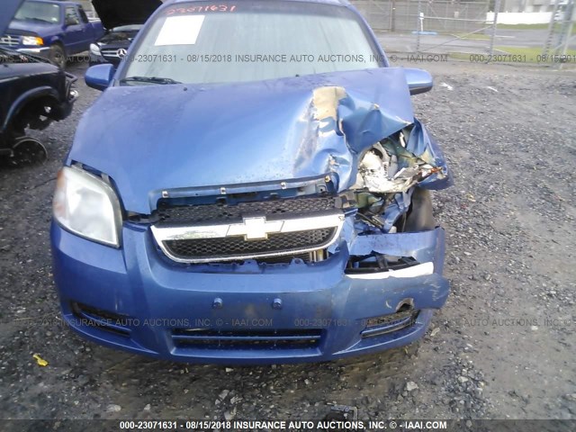 KL1TD5DE5AB047882 - 2010 CHEVROLET AVEO LS/LT BLUE photo 6