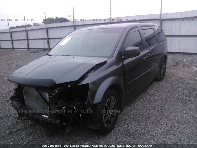 2C4RDGEG4GR368949 - 2016 DODGE GRAND CARAVAN R/T GRAY photo 2