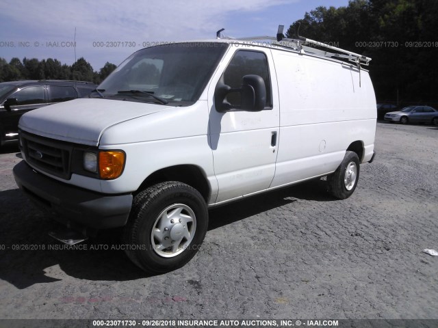 1FTSE34L57DB38961 - 2007 FORD ECONOLINE E350 SUPER DUTY VAN WHITE photo 2