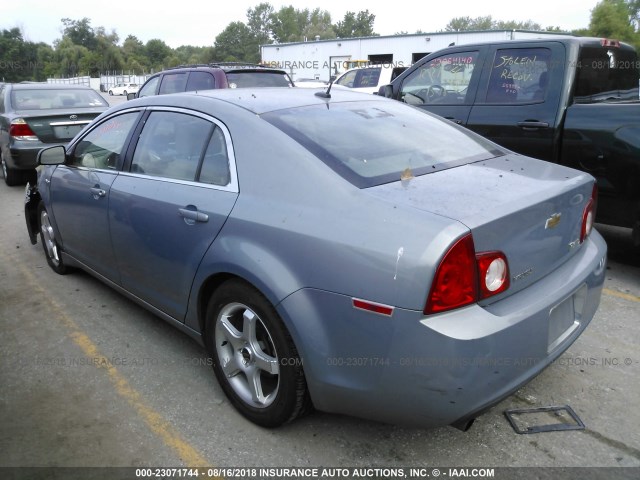 1G1ZF57549F157697 - 2009 CHEVROLET MALIBU HYBRID BLUE photo 3