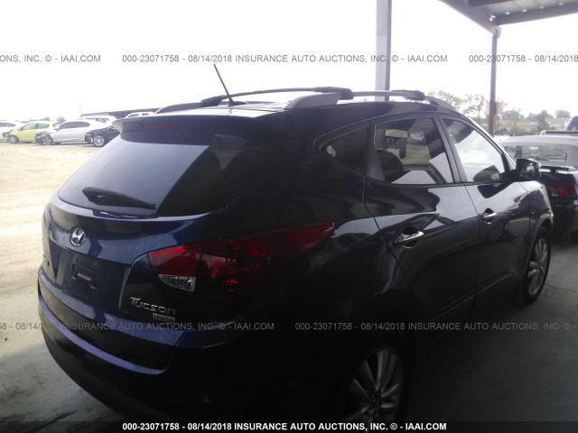 KM8JU3AC6CU388847 - 2012 HYUNDAI TUCSON GLS/LIMITED ლურჯი ფოტო 4