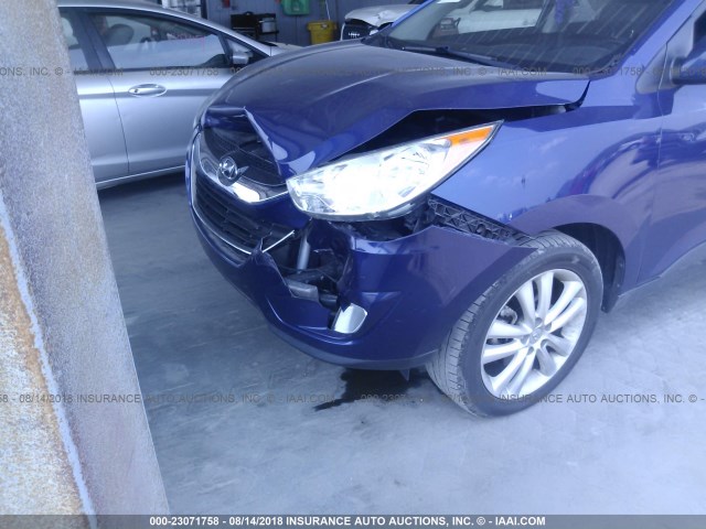 KM8JU3AC6CU388847 - 2012 HYUNDAI TUCSON GLS/LIMITED BLUE photo 6