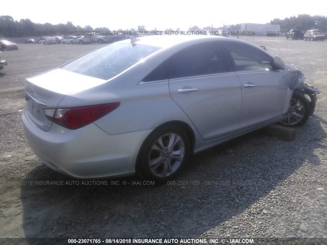 5NPEC4ACXBH003099 - 2011 HYUNDAI SONATA SE/LIMITED SILVER photo 4