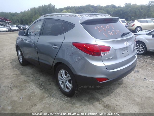 KM8JUCAC4AU093534 - 2010 HYUNDAI TUCSON GLS/LIMITED GRAY photo 3