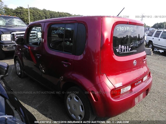 JN8AZ2KR2BT206377 - 2011 NISSAN CUBE S/SL/KROM RED photo 3