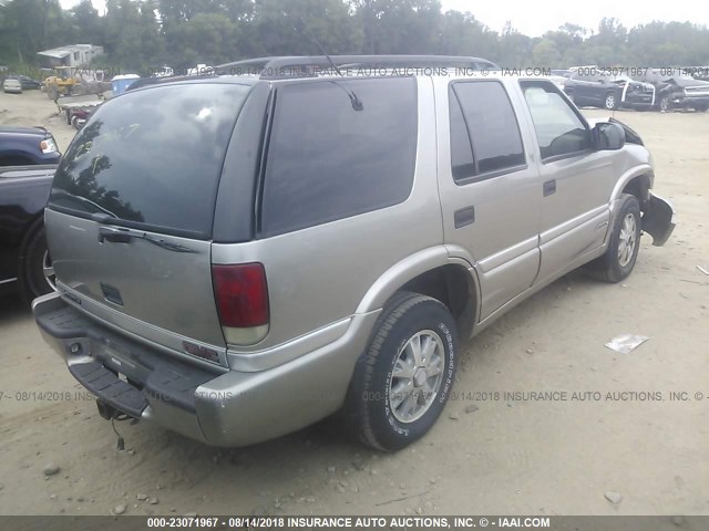 1GKDT13W212223942 - 2001 GMC JIMMY SILVER photo 4