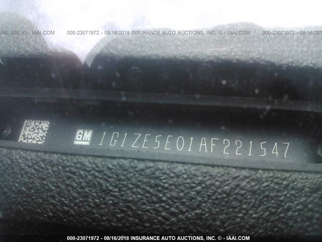 1G1ZE5E01AF221547 - 2010 CHEVROLET MALIBU LTZ 灰色 照片 9