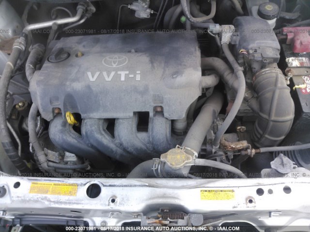 JTKKT624X50107897 - 2005 TOYOTA SCION XA SILVER photo 10