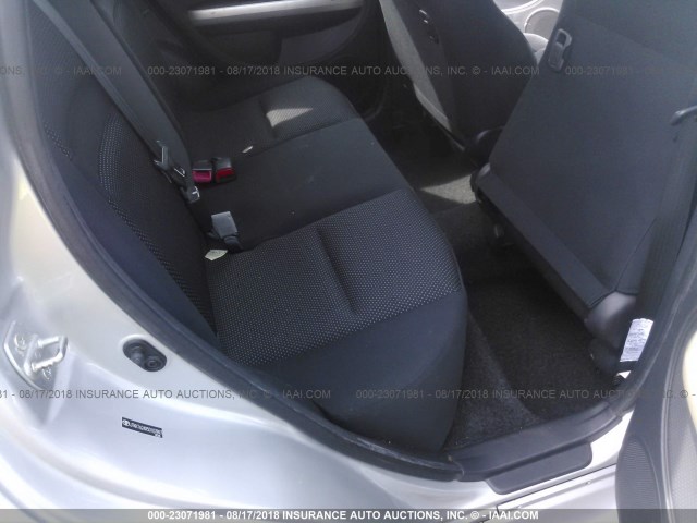 JTKKT624X50107897 - 2005 TOYOTA SCION XA SILVER photo 8