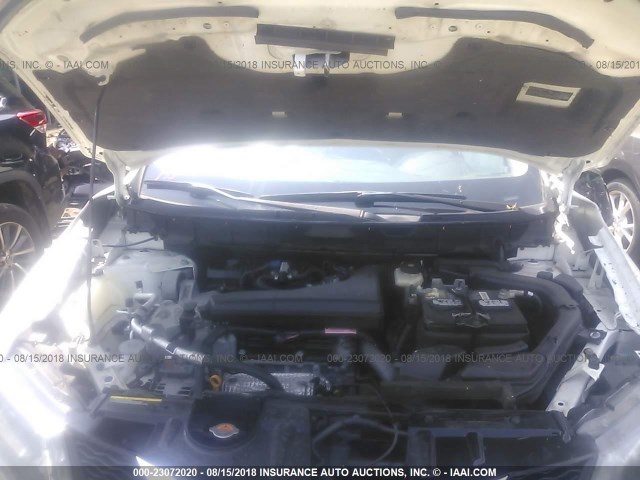 5N1AT2MV2EC858424 - 2014 NISSAN ROGUE S/SL/SV WHITE photo 10