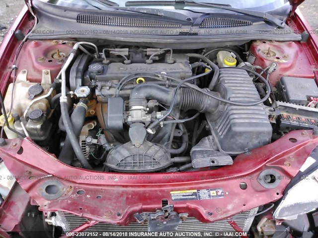 1B3EL46X56N133357 - 2006 DODGE STRATUS SXT RED photo 10