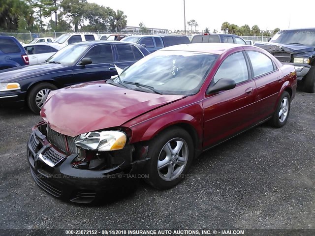 1B3EL46X56N133357 - 2006 DODGE STRATUS SXT RED photo 2