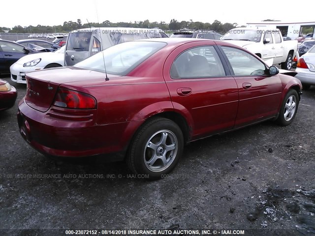 1B3EL46X56N133357 - 2006 DODGE STRATUS SXT RED photo 4