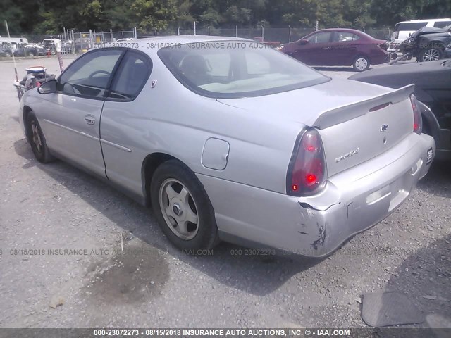 2G1WW12E819356963 - 2001 CHEVROLET MONTE CARLO LS SILVER photo 3