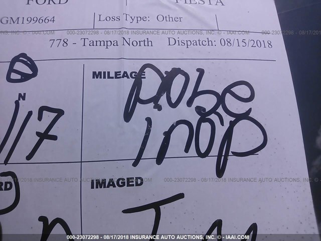 3FADP4BJ1GM199664 - 2016 FORD FIESTA SE GRAY photo 7