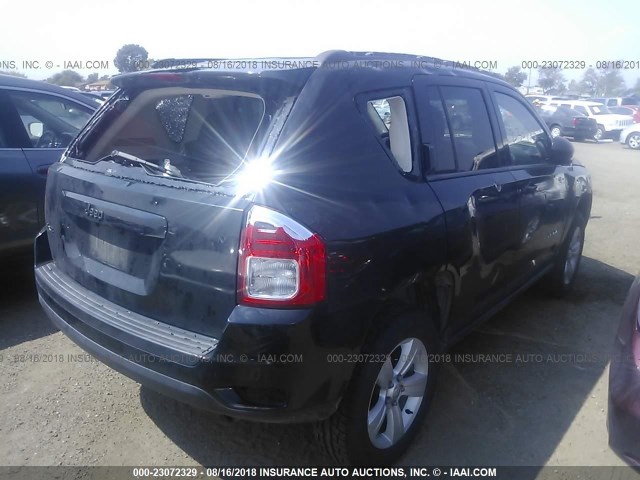 1C4NJDBB2DD262884 - 2013 JEEP COMPASS SPORT BLACK photo 4