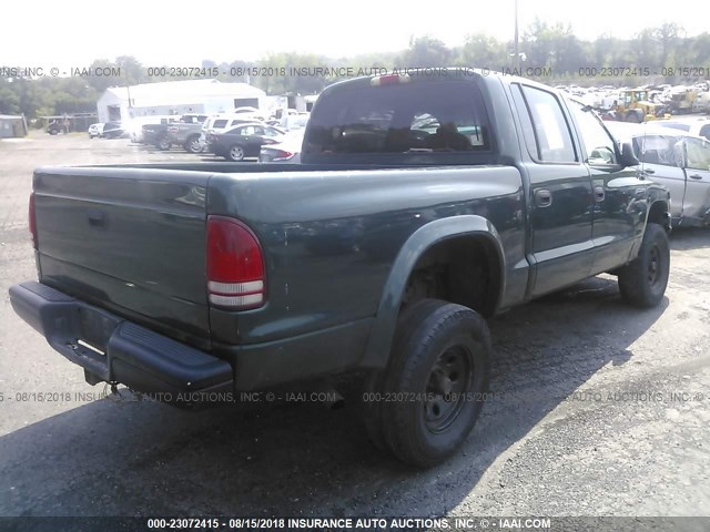 1B7GG2AN41S168536 - 2001 DODGE DAKOTA QUAD GREEN photo 4