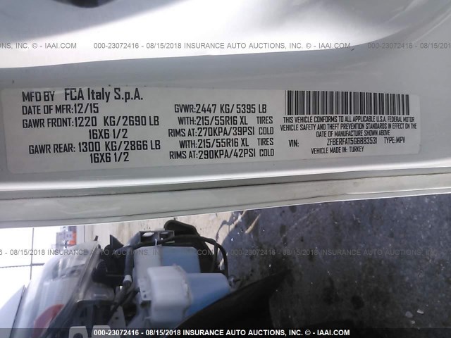 ZFBERFAT5G6B83531 - 2016 RAM PROMASTER CITY  白色 照片 9