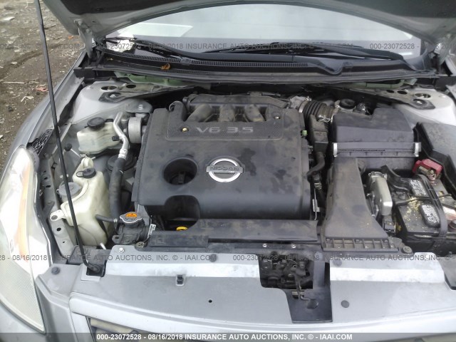 1N4BL24E68C205050 - 2008 NISSAN ALTIMA 3.5SE GRAY photo 10