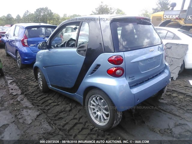 WMEEJ3BAXCK557924 - 2012 SMART FORTWO PURE/PASSION BLUE photo 3