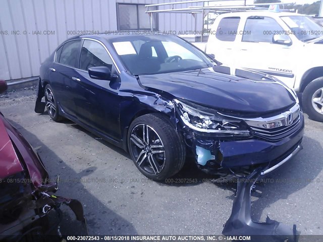 1HGCR2F1XHA254014 - 2017 HONDA ACCORD SPORT SPECIAL EDITION BLUE photo 1