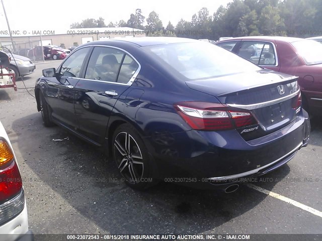 1HGCR2F1XHA254014 - 2017 HONDA ACCORD SPORT SPECIAL EDITION BLUE photo 3