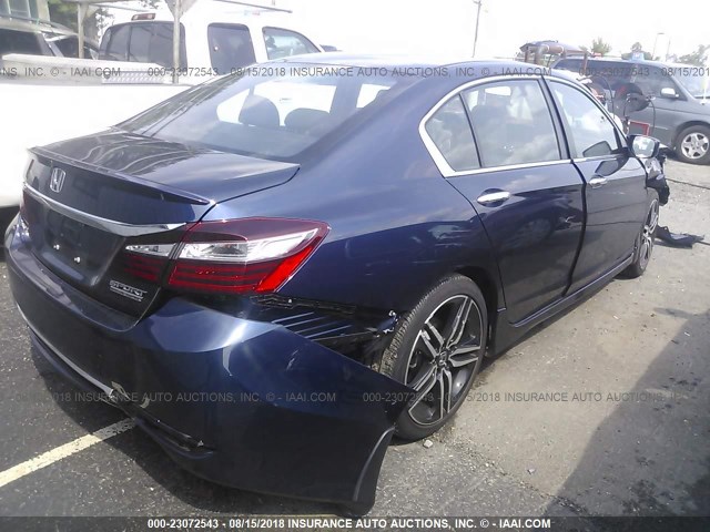 1HGCR2F1XHA254014 - 2017 HONDA ACCORD SPORT SPECIAL EDITION BLUE photo 4